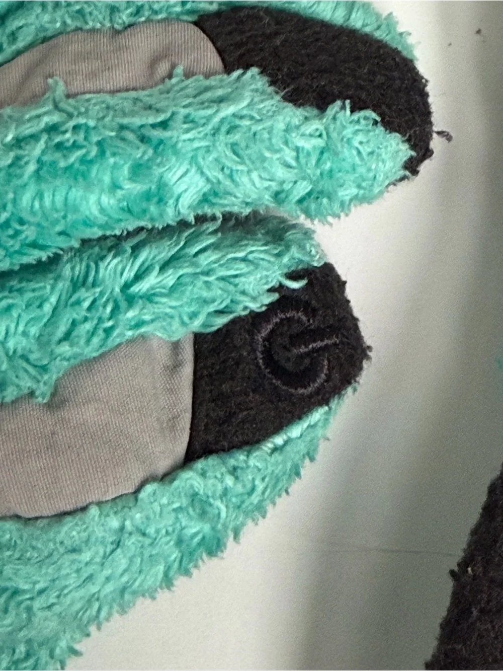 The North Face Teal and Gray Fleece Gloves UR Powered Girls Small